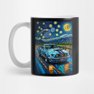 Mustang in starry night Mug